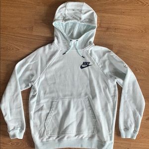 Nike Hoodie - Heathered Aqua Blue